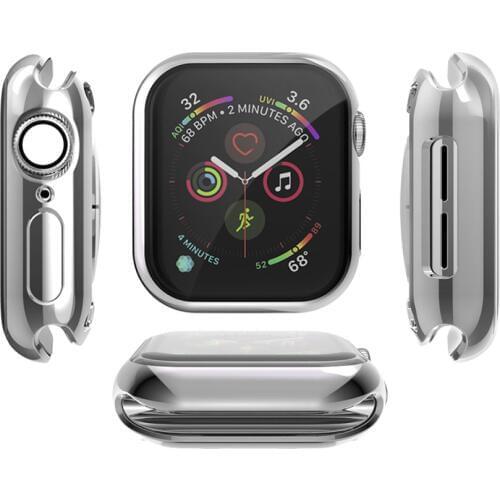360 Slim Watch Cover for Apple Watch Case SE 6 5 4 3 2 1 42MM 38MM Soft Clear TPU Screen Protector for iWatch 4 3 44MM 40MM