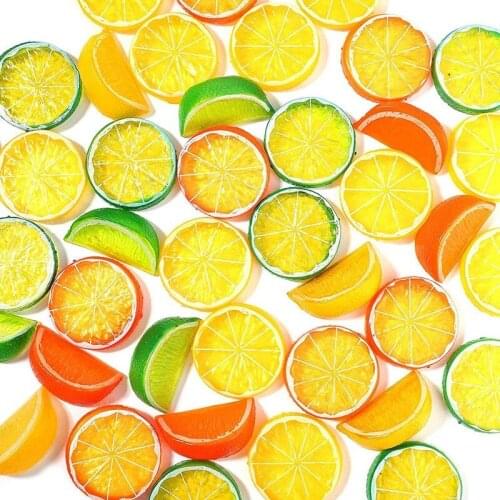 42 Pieces Artificial Lemon Slices Lemon Blocks Wedge Simulation Lemon Slice Lifelike Fruit Model for Home Decorations