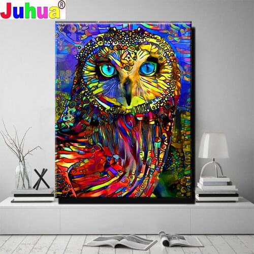 5D diamond painting Cross stitch Abstract Owl full square/round drill Diamond embroidery Animal Bird Mosaic Decoration Home