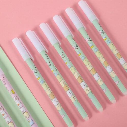 60 pcs/lot Kawaii Sumikko Gurashi Erasable Gel Pen Cute Black Blue Signature Pens Office School Writing Supplies Promotion Gift