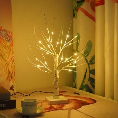 9 Types Creative USB Birch Tree Light Full of Star Touch Gift Bedroom Christmas Decorations Small Night Light