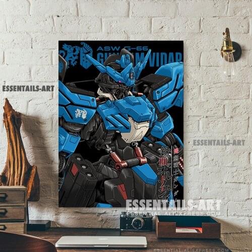 ASW G 66 Gundam Vidar Canvas Wall Art Painting Decor Poster Bedroom Study studio print Living kid Room Home Decoration Prints