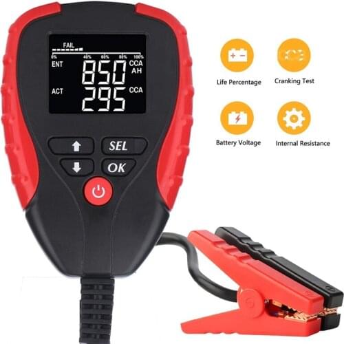 12V Car Digital Battery Tester Automotive Battery Electronic Load Battery Meter Analyze Diagnostic Tool