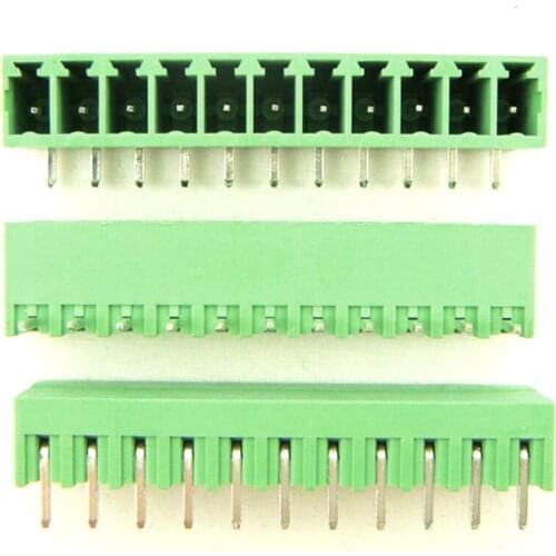 Free shipping (100pcs/lot) 15EDGK-3.81-11P + 15EDGRC-3.81-11P Bend Pin Screw Terminal Block Connector Pluggable type