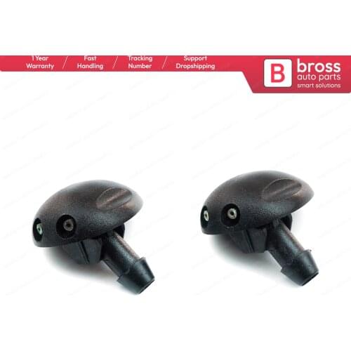 Bross BSP527 2 Pieces Front Windscreen Water Washer Nozzle Spray Jets 7700846456 for Renault Megane Scenic MK1, Dacia Logan