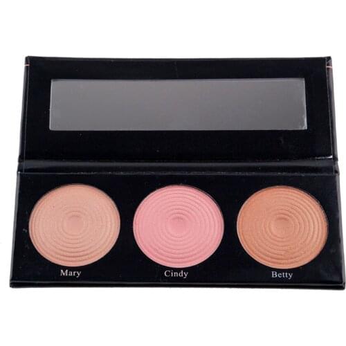 2018 beauty glazed Brand Manizer Bronze Balm Palette highlighter shimmer Eyeshadow Powder Mary Betty Cindy lou 3 IN 1 Palette