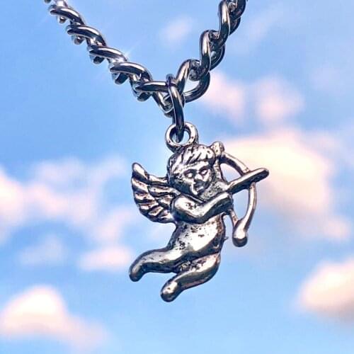 Harajuku clavicle chain choker retro short chain neck chain simple street personality angel necklace