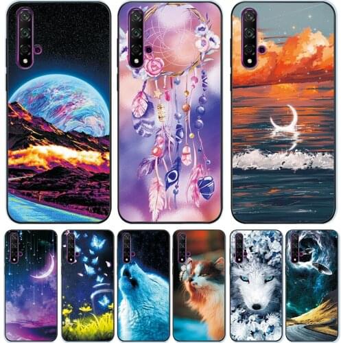 For Huawei Honor 20 Case Soft TPU Back Cover For Honor 20 Silicone Protective Case For Honor 20 6.26" Scenery Phone Shell Fundas