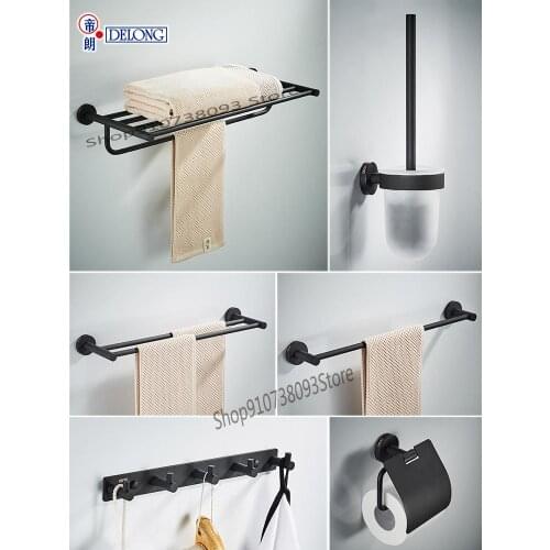Black Towel Rack Suit All Copper Bathroom Towel Rack Non Perforated Bathroom Shelf Toilet Pendant Copper