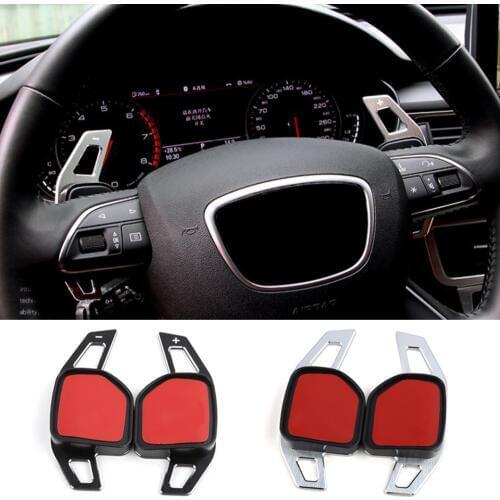 For Audi Car Steering Wheel Shift Paddles Extension A3 8P 8V A4 B8 A5 A6 C7 A7 A8 Q3 Q5 Q7 S3 S5 S6 S7 SQ5 TT DSG Shift Stickers