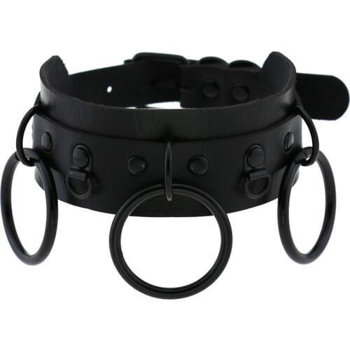 Statement Collar women Leather Vampire Necklace goth Chocker Gothic Jewelry steampunk witcher Accessories festival jewelry