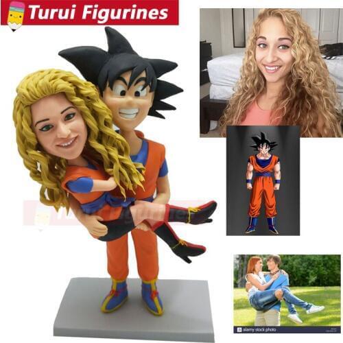 Monkey King wukong Holding the girl figurine action figure character handcrafted sculpture colletible figurines clay figures scu