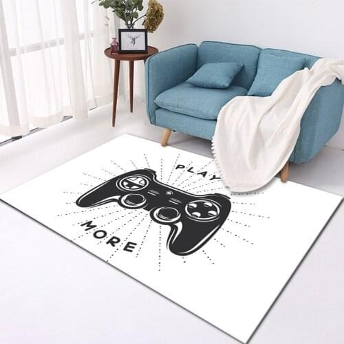 Gamepad Cartoon Pattern Rug Kids Room Video Game TV Front Mat Living Room Area Carpets Bedroom Childrens Carpet Mat