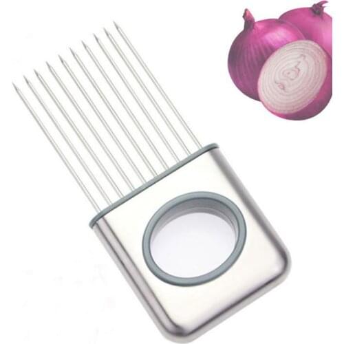 Multifunction Stainless Steel Onion Cutter Chopper Slicer Vegetable Cutting Loose Meat Lemon Tomato Slicing Gadget