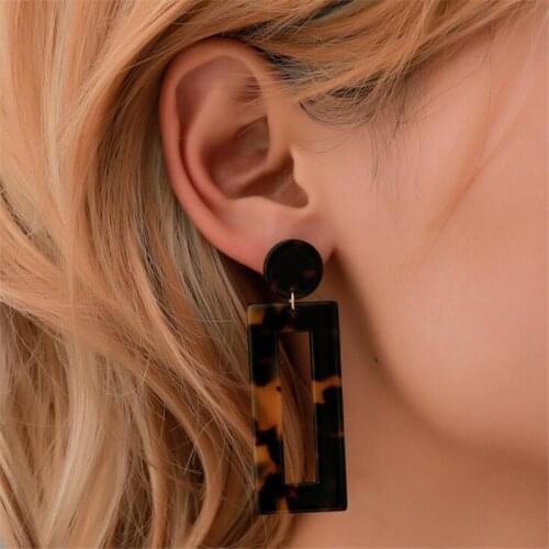 Bohemian Earrings Set Tassel Acrylic Earrings For Women Big Geometric Drop Earring Fashion Jewelry Brincos Femme Gift