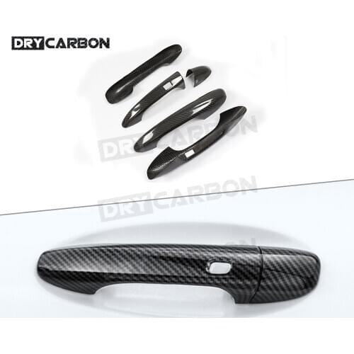 Carbon Fiber Door Handle Cover Trim Stickers For Benz A B C E S GLA GLK CLA CLS GL GLS Class W176 W117 W212 W218 X156
