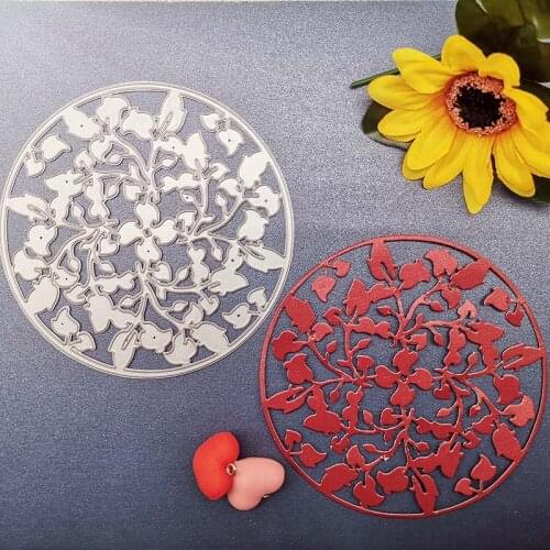 New Metal Cutting Dies Scrapbooking Leaves Circle DIY Album Paper Card Craft Embossing stencil 112*112mm