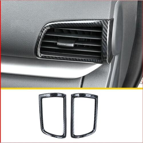 For Mitsubishi Eclipse Cross 2018-2020 Carbon Fiber Front Left Right Side Air Condition Vent Outlet Cover Trim Frame