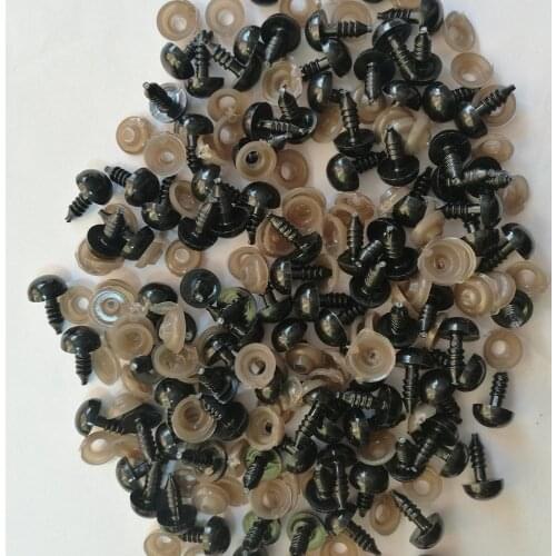 Sewing Buttons Black Plastic Doll Eyes Safety Eyes for Teddy Bear Stuffed Toys Snap Animal Scrapbooking Puppet Dolls Craft Eyes