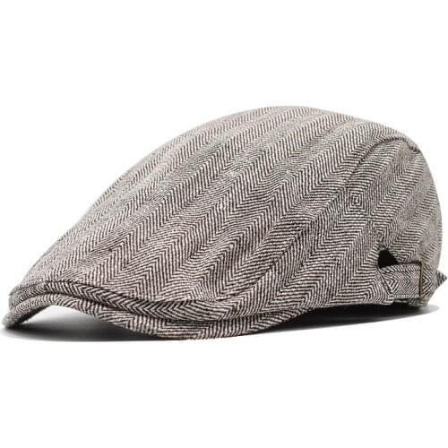 Men women Newsboy Hats Thick summer Vintage Herringbone Octagon Cap Casual knitted Berets Gatsby Flat Hat Color Matching Cap