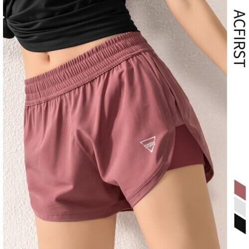 AcFirst Red White Women Gym Pocket Running Shorts Breathable Quick Dry Short Workout High Waist Fitness Sportwear Plus Size