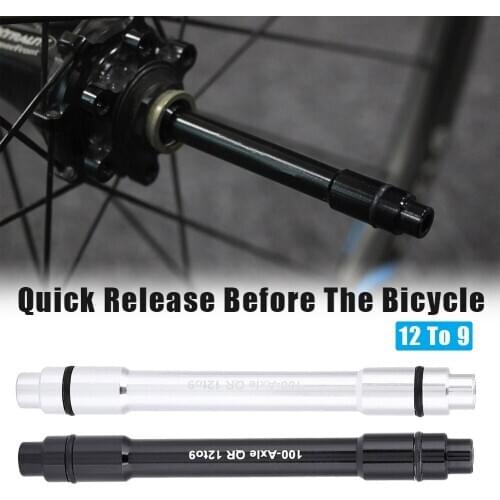 Wheel Hub 12mm to 9mm QR Adapter MTB Bike Thru Axle Hub Quick Release Bicycle Front Wheel Hub Adapter Quick Release QR Skewer