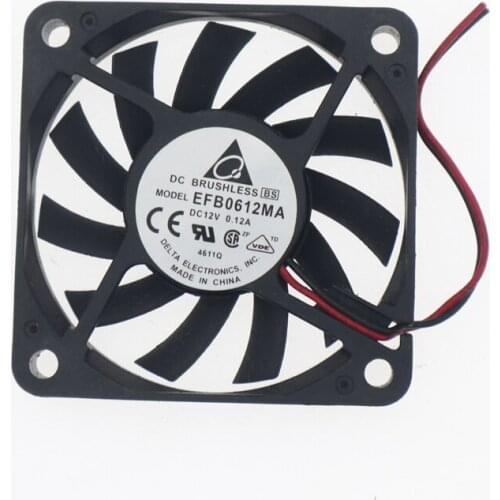 Delta EFB0612HA MA HHA AFB0612HA Ultra-thin 12V Mute 6010 Cooling Fan 6CM