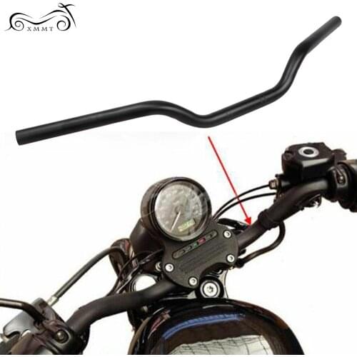 Universal 1" 25mm Motorbike Iron Tracker Handlebars Drag Bars For Harley Sportster XL 883 1200 All Years Matte Black