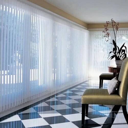 Vertical Blinds Sheer Shades Nordic Scenery Window Curtains For Sliding Glass Door Model VK-ABCDEFG Customize Size