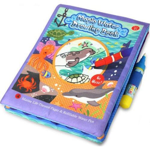 Magic Water Drawing Mat Coloring Book & Magic Pen Cloth Painting Drawing Board Coloring Book For Kids Toys Toy Gift