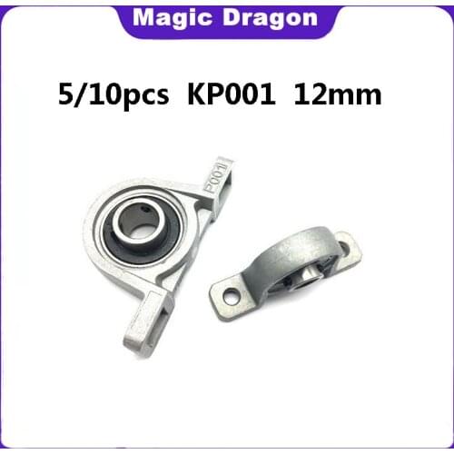High quality 5/10pcs Zinc Alloy Diameter 12mm Bore Ball Bearing Pillow Block Mounted Support Kp001