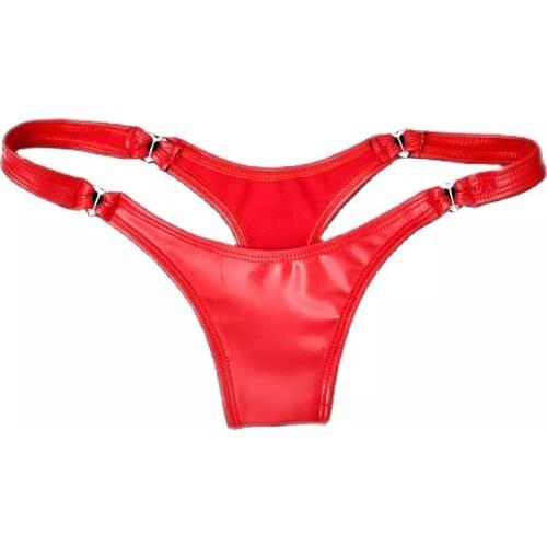 Women Sexy Glossy Leather Shorts For Sex Erotic Hot Porn Low Waist Leather Underpants Latex Mini Hot Pants Sexy Bottom Underwear