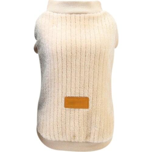 Winter Flannel Dog Pullover for Small And Medium Dog Costume To Sweater Pure Color Teddy Chihuahua Clothing Cute Pets Ropa Perro