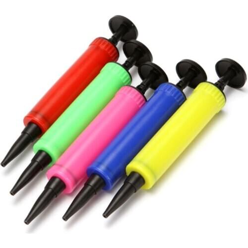 1pc Balloon Air Pump Inflator Plastic DIY Hand Held Foot Pump Random Color 3 Styles Foil Balloons Tools Birthday Party Supplies
