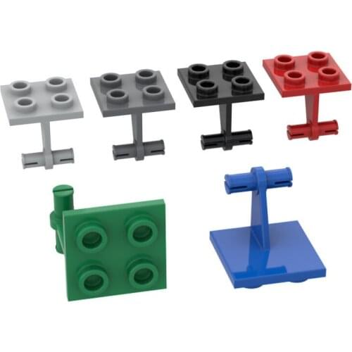 BuildMOC Compatible Assembles Particles 4870 2x2 aircraft front twin shafts Building Blocks Parts DIY LOGO Educational Tech Toys