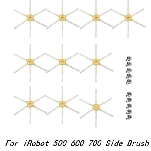 10PCS Washable Side Brush Accessroies kit for iRobot Roomba 500 600 700series 528 651 680 690 760 780 Robot Vacuum Cleaner PartS