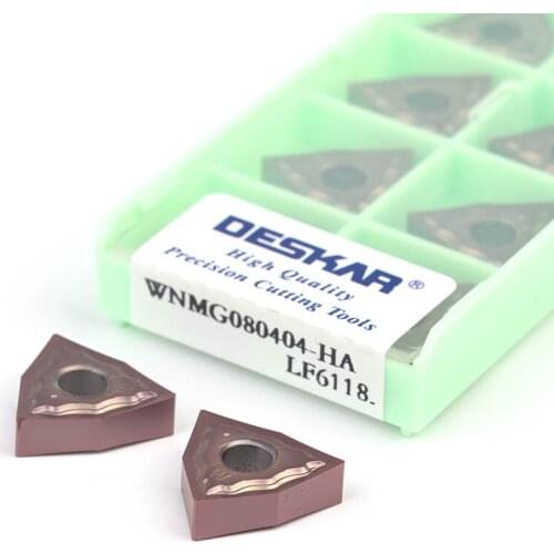 10Pcs WNMG080404-MQ WNMG080408-MA MM HS MS HA LF6118 CNC Lathe Turning Tools Blade Carbide inserts Cut Machining Stainless Steel