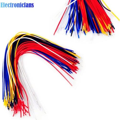 100Pcs Double Head PCB Solder Cable 20CM Breadboard Fly Jumper Wire Cable Tin Conductor 5 Color