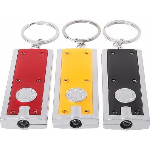 2.5x6cm Mini Super Bright Light LED FlashLight Plastic Single File Flashlights With Keychain