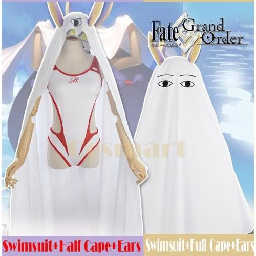Anime Fate Grand Order FGO Figure Nitocris Swimsuit+Cape+Ears 2 Styles Halloween Cosplay Costume For Women Outfit New 2017
