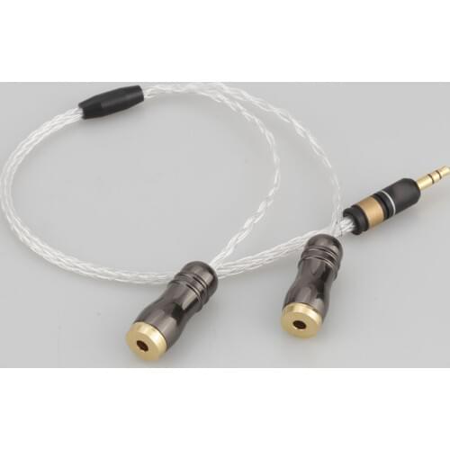 Audiocrast 819AG 3.5mm male to 2 3.5mm female adapter cable 3.5MM Y spliter two female cable