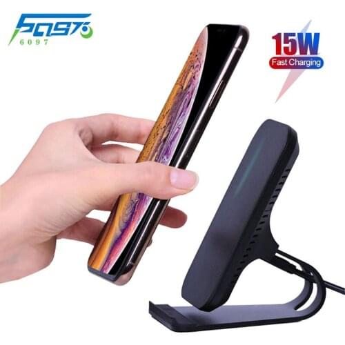 15W Qi Wireless Charger Stand for iphone 12 11 pro max x xr xs 8 Wireless Charging Dock Station Mobile Phone Holder Chargers