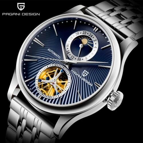 Pagani Design Stainless Steel Watch Men Fashion Casual Watch Mens Automatic Mechanical Watch Waterproof Clock Relogio Masculino