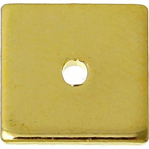 DoreenBeads Copper Spacer Beads Square Gold color About 8.0mm( 3/8") x 8.0mm( 3/8"),Hole:Approx 0.8mm,50 PCs
