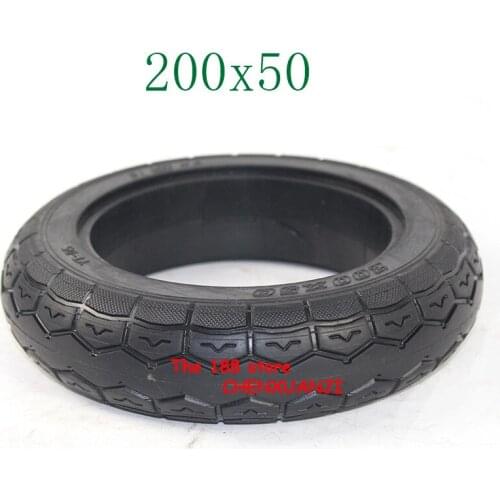 Good Quality Electric Scooter Tyre 200x50 Solid Tires Fit for Electric Vehicle Aluminium Alloy Wheel