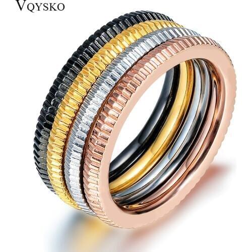 Wedding Band Rings Set For Men/Women Classic Jewelry Four Colors Stainless steel 4 PCS Ring Set Party Accessories anillos mujer