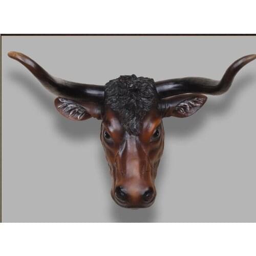 Retro ox head hanging piece Restaurant wall hanging Hotel Bar wall hanging Decoration Animal Hea