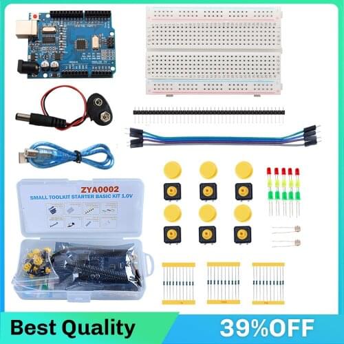 NEWEST RFID Starter Kit for Arduino UNO R3 CH340G board,breadboard,LED Buzzer Capacitor Resistor with box