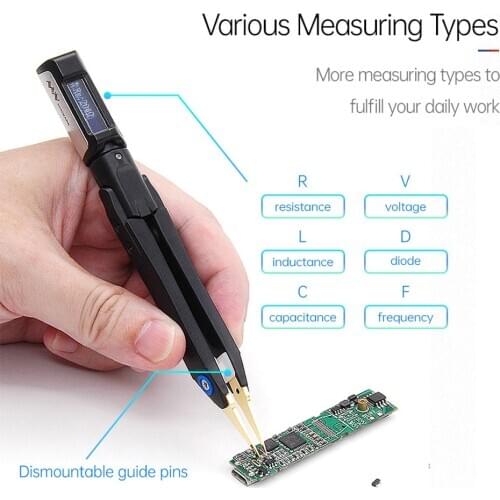 New Portable Digital Smart Tweezers DT71 LCR Meter Signal Generator Debugging Reparing Tool OLED Display