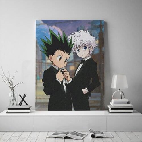 Gon Killua Zoldyck Hunter x Hunter anime Canvas poster Painting wall Art decor Living room Bedroom Study Home Decoration Prints